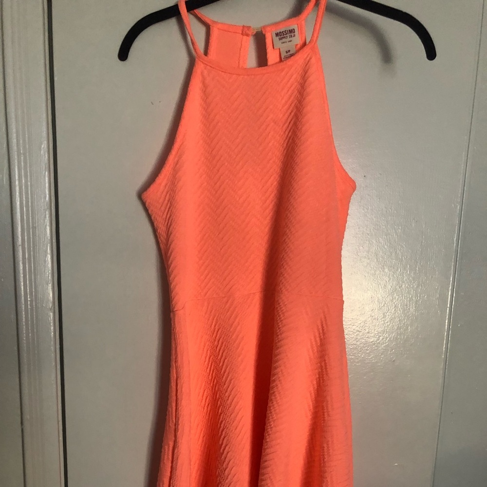 Bright orange textured dress